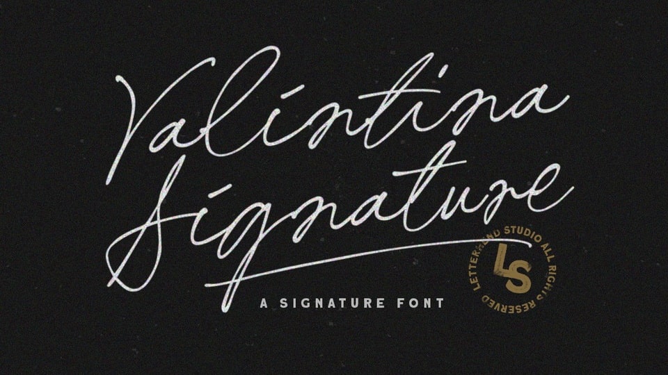 Schriftart Valintina Signature