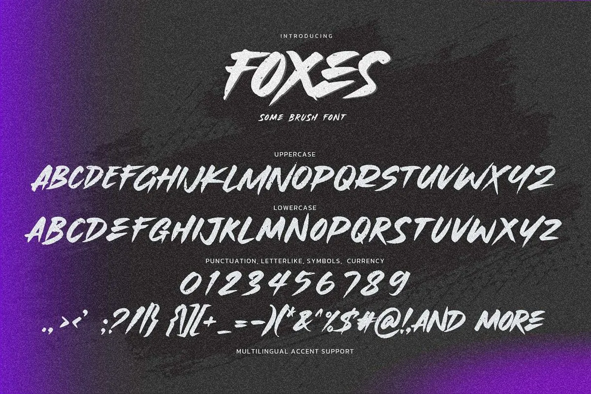 Schriftart Foxes