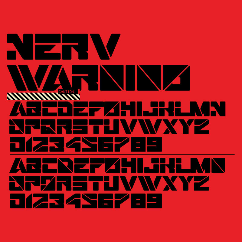 Schriftart NERV Warning