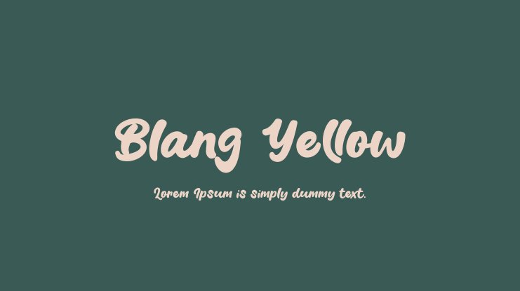 Schriftart Blang Yellow