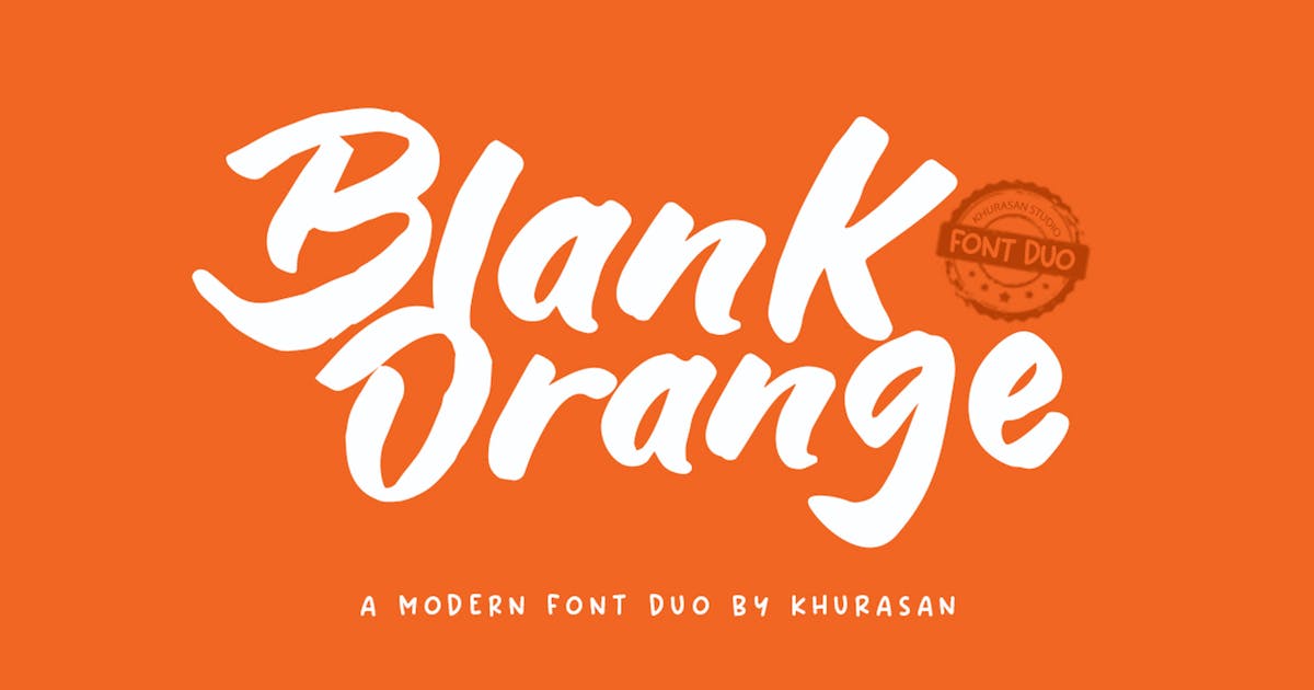 Schriftart Blank Orange