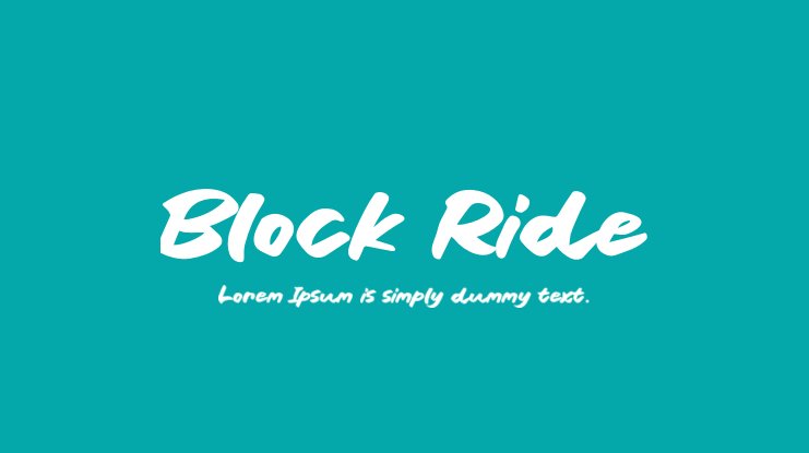 Schriftart Block Ride