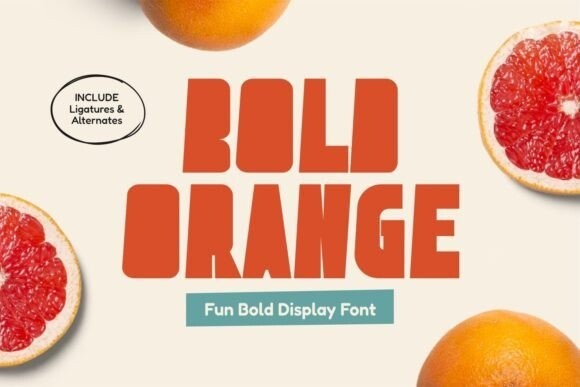 Schriftart Bold Orange