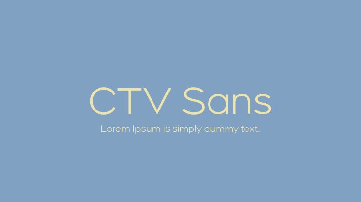 Schriftart CTV Sans