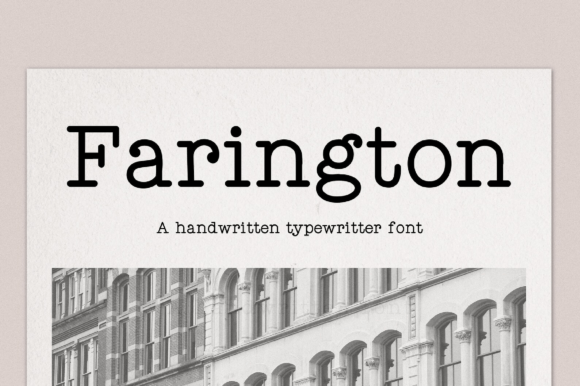 Schriftart Farington