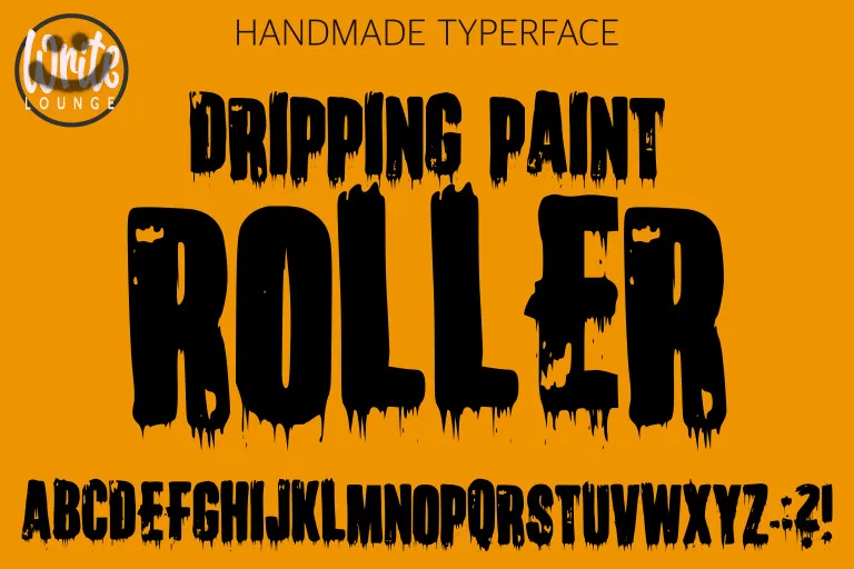 Schriftart Dripping Paint Roller