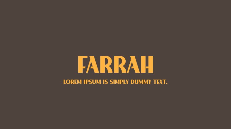 Schriftart Farrah
