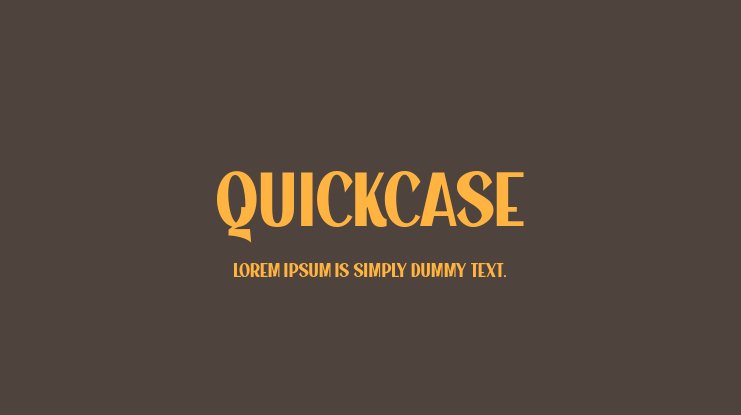 Schriftart Quickcase