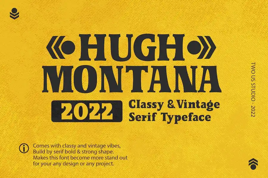 Schriftart Hugh Montana