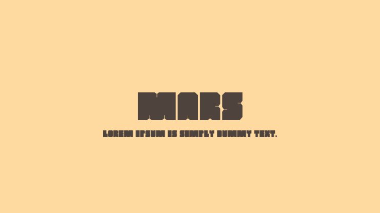 Schriftart Mars PAC