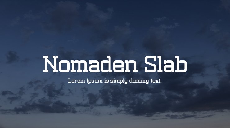 Schriftart Nomaden Slab