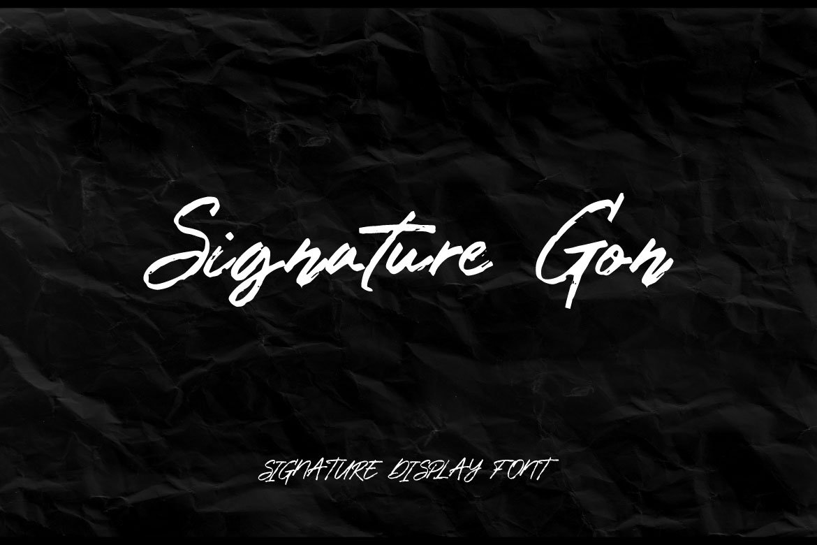 Schriftart Signature Gon