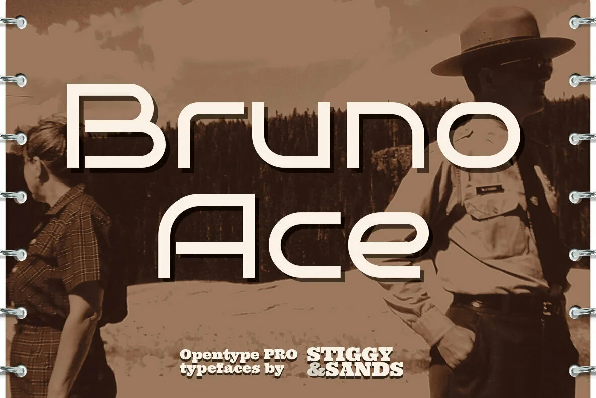 Schriftart Bruno Ace