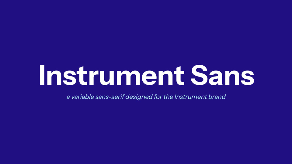Schriftart Instrument Sans