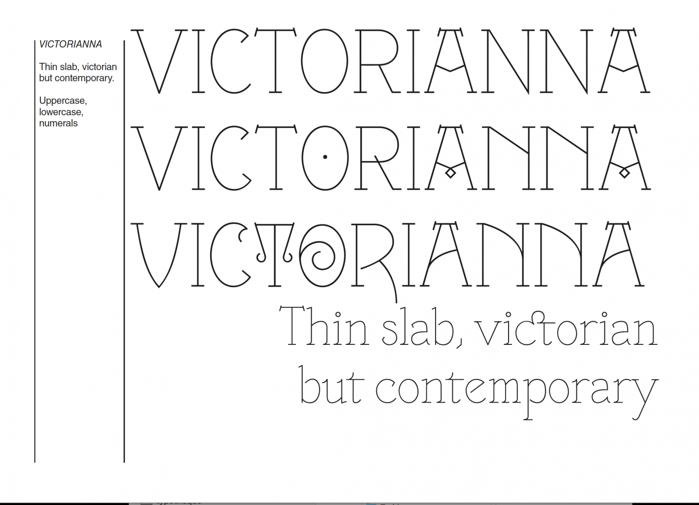 Schriftart VTF Victorianna
