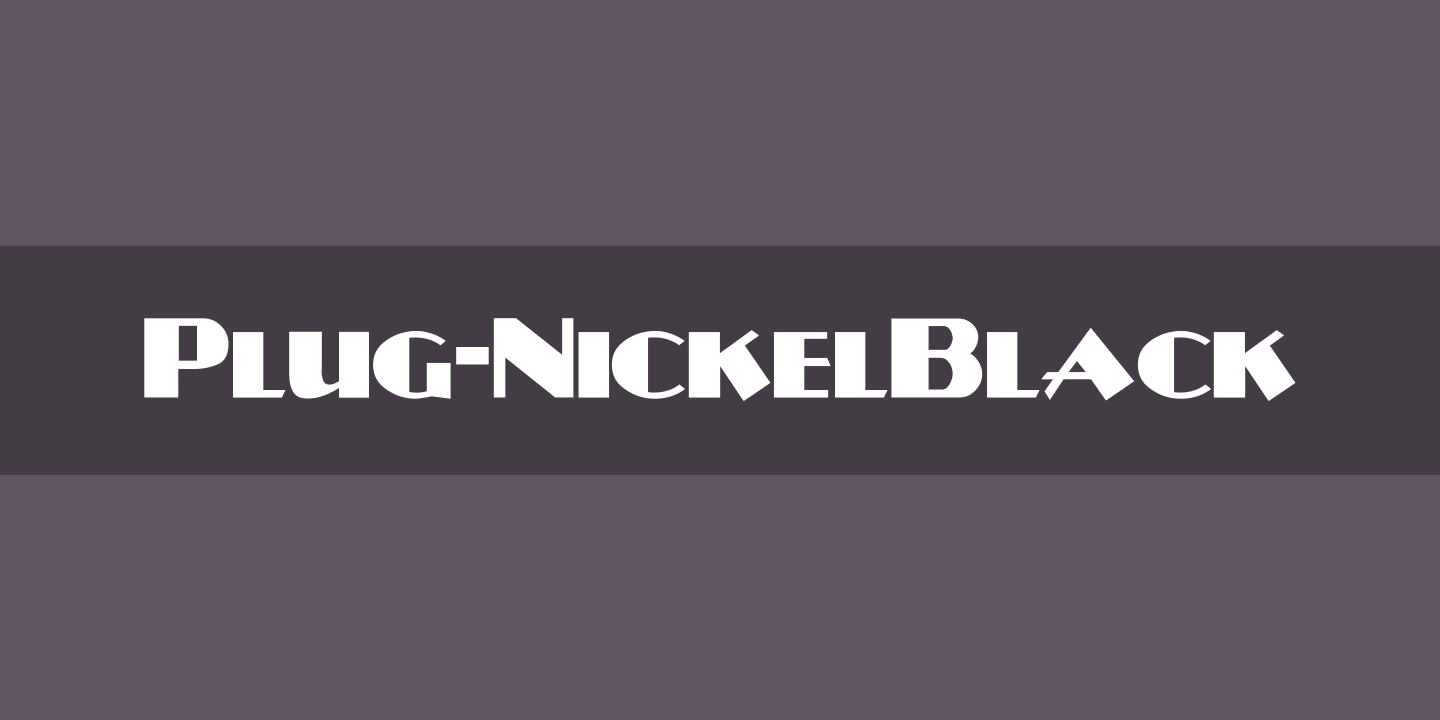Schriftart Plug-NickelBlack