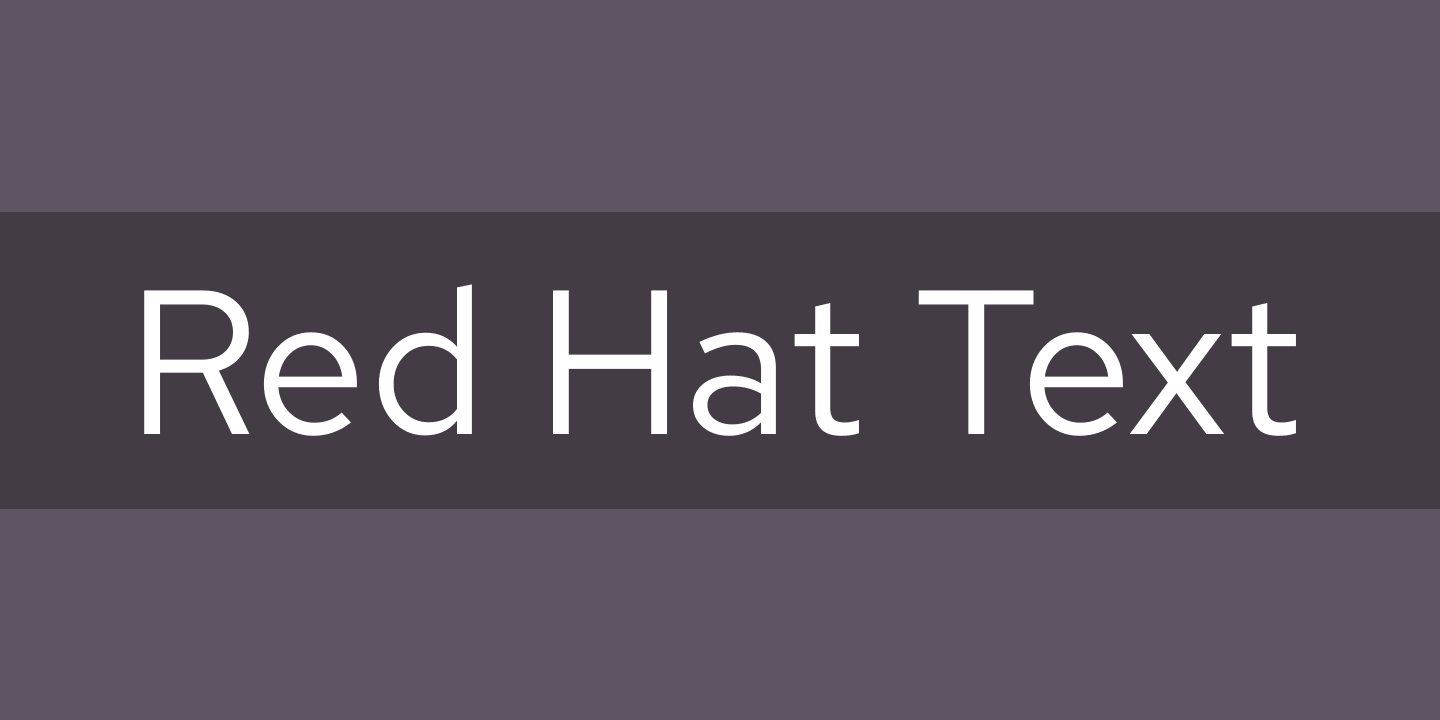 Schriftart Red Hat