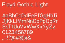 Schriftart Floyd Gothic