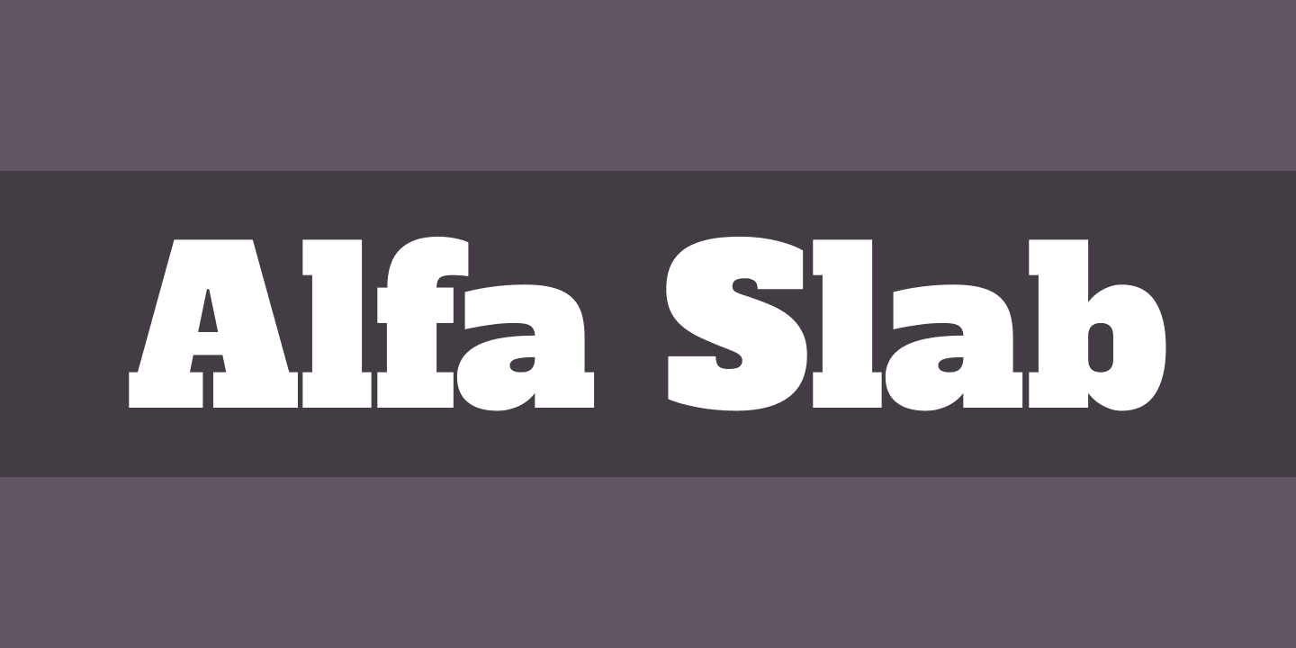 Schriftart Alfa Slab