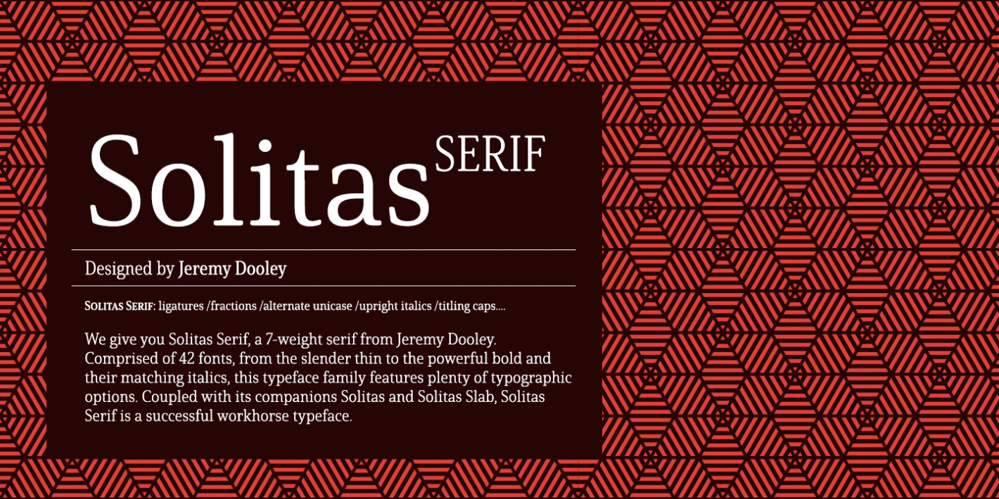 Schriftart Solitas Serif