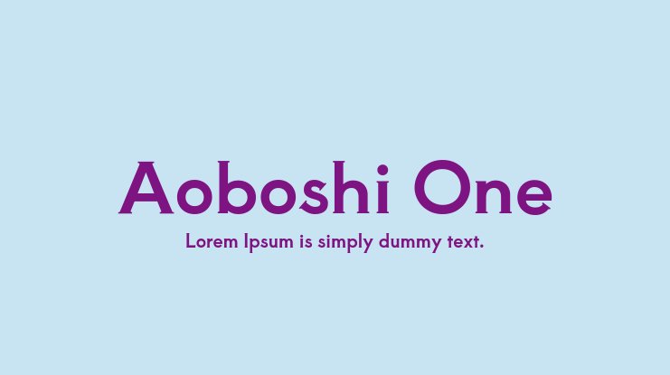 Schriftart Aoboshi One