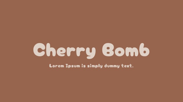 Schriftart Cherry Bomb One