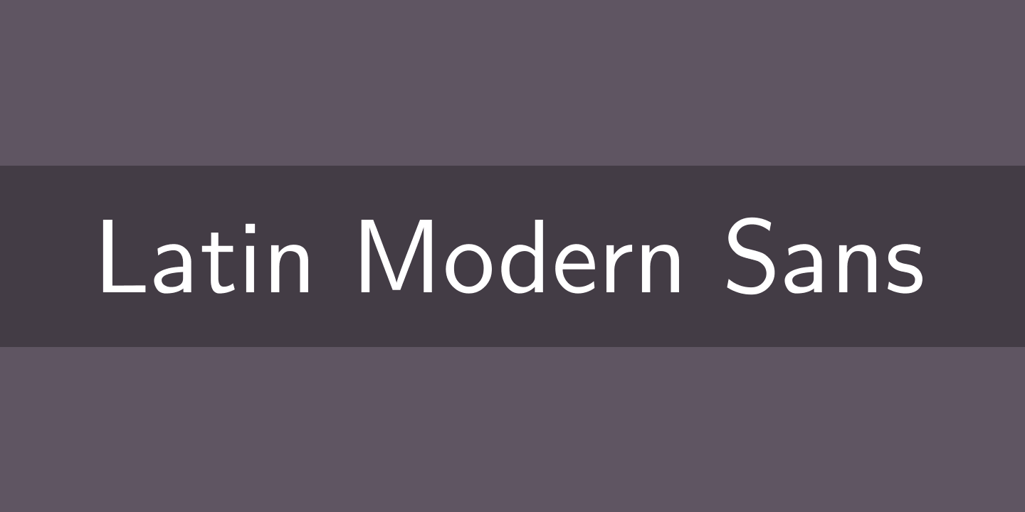Schriftart Latin Modern Sans