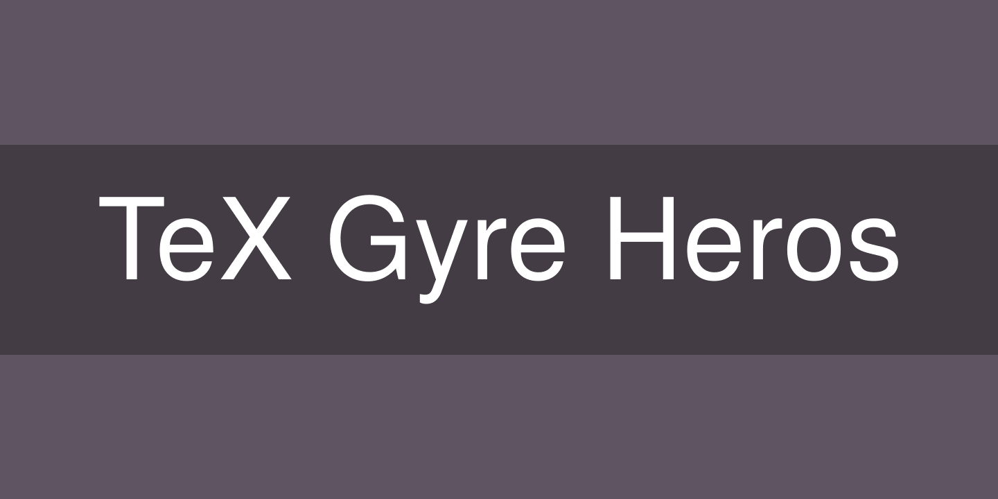 Schriftart TeX Gyre Heros
