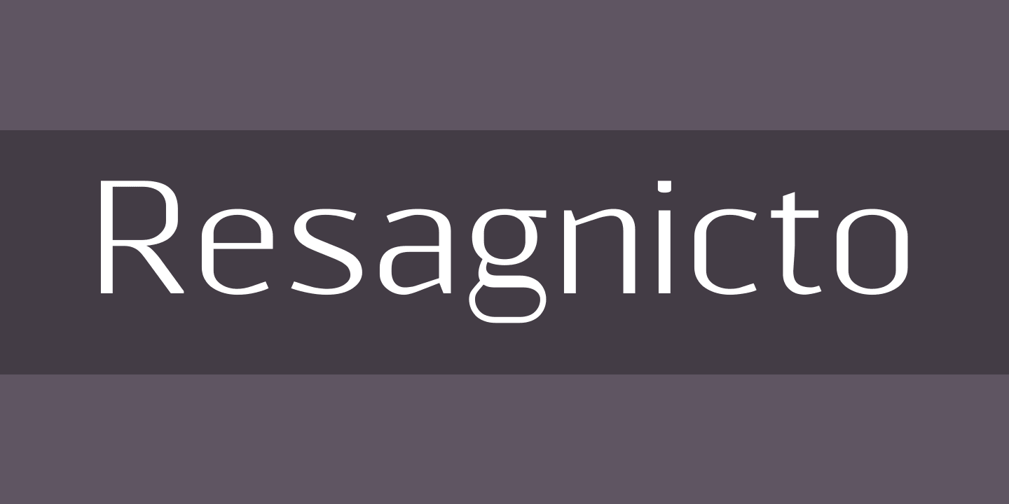 Schriftart Resagnicto