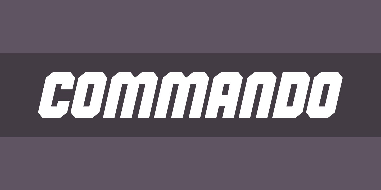 Schriftart Commando