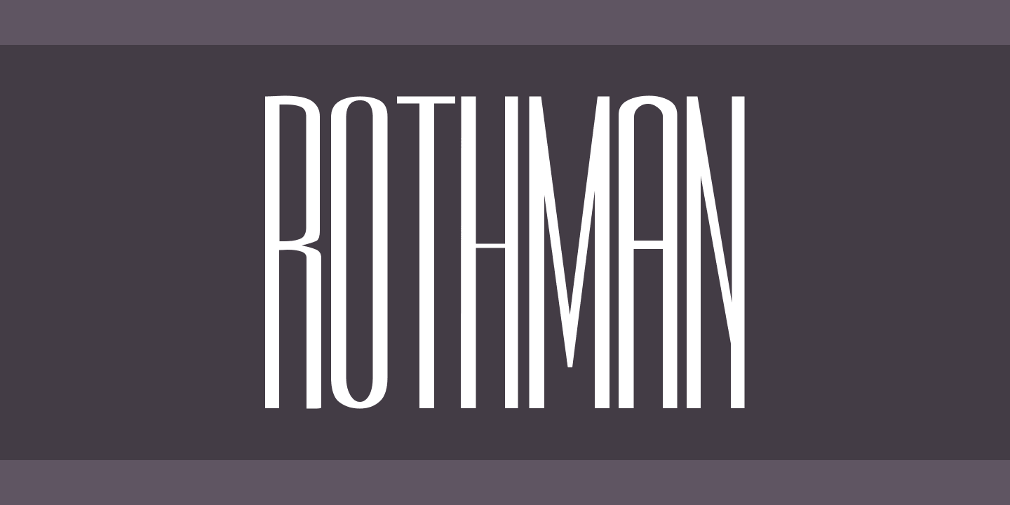 Schriftart Rothman