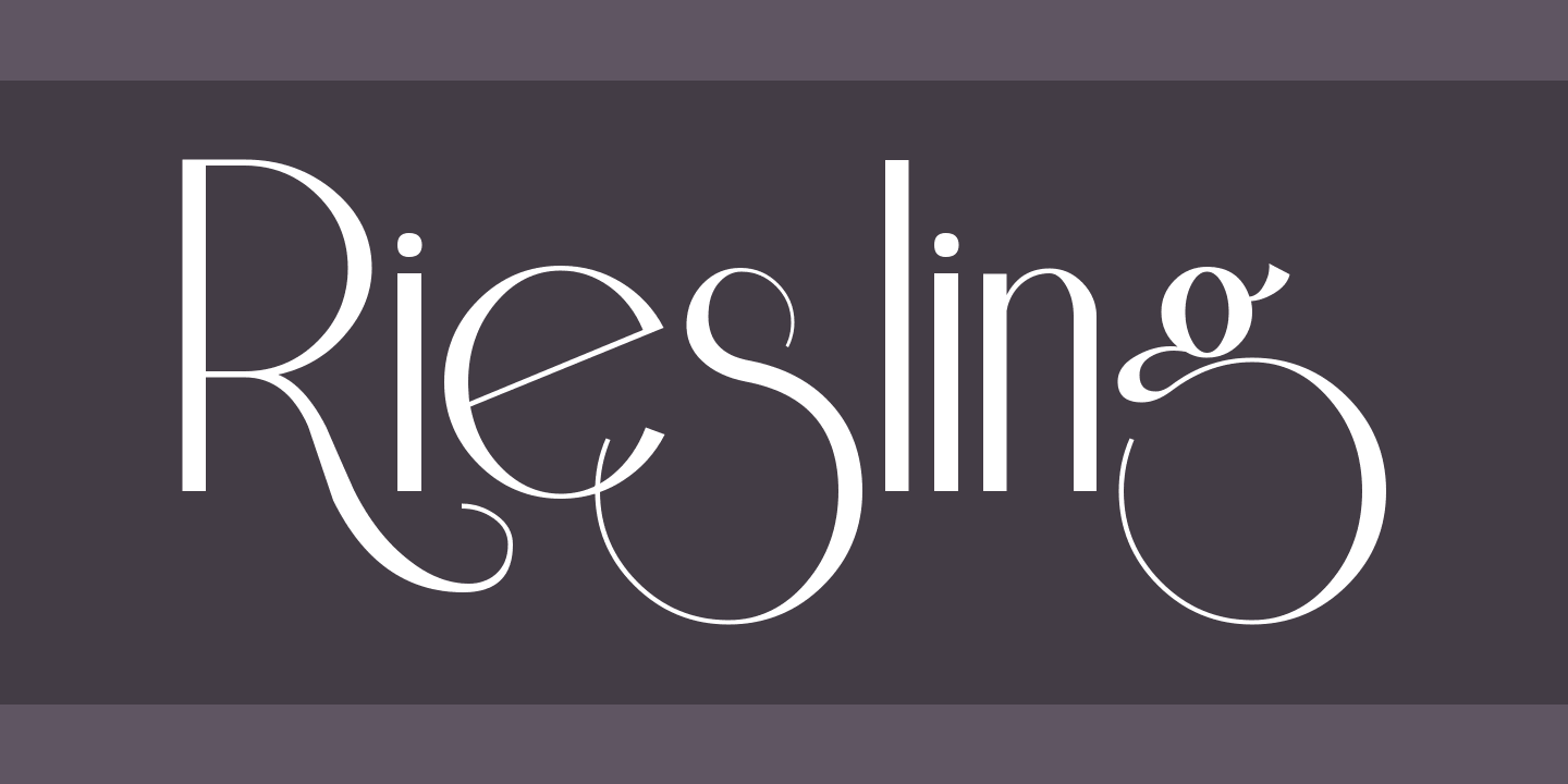 Schriftart Riesling