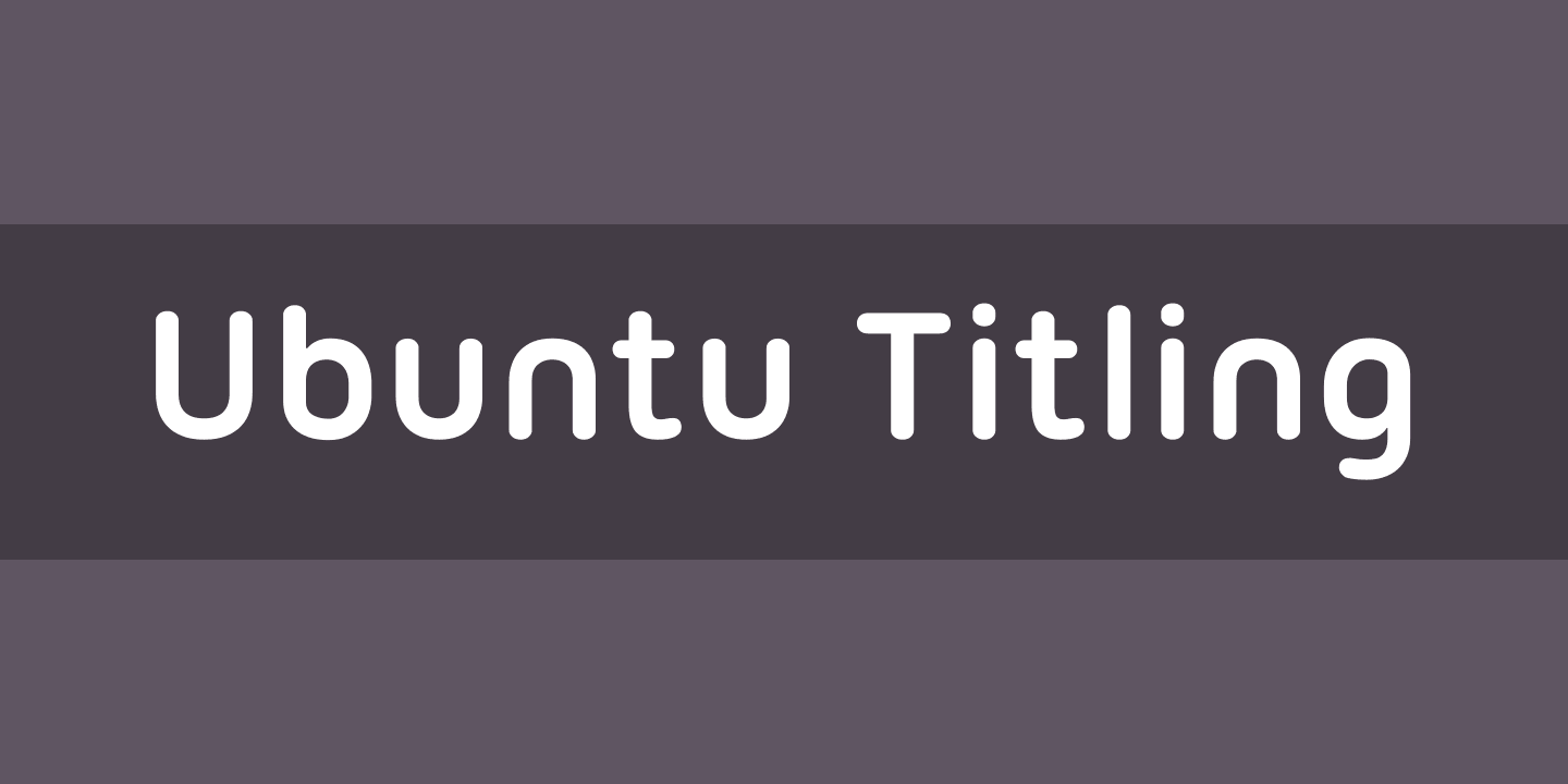 Schriftart Ubuntu Titling