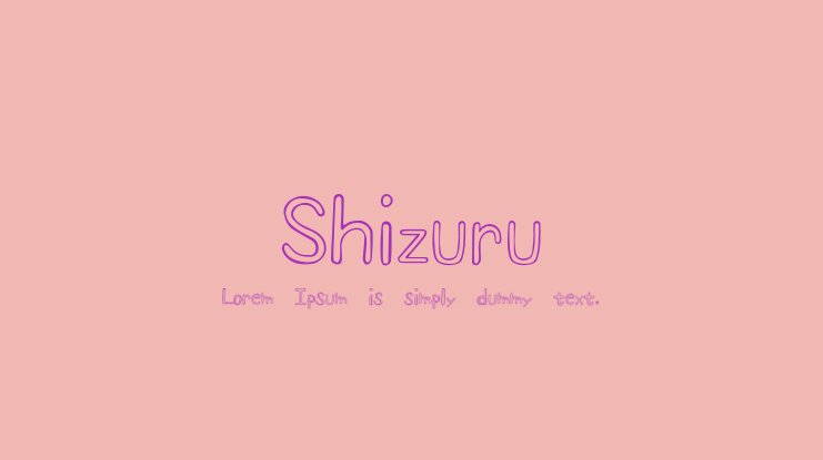 Schriftart Shizuru