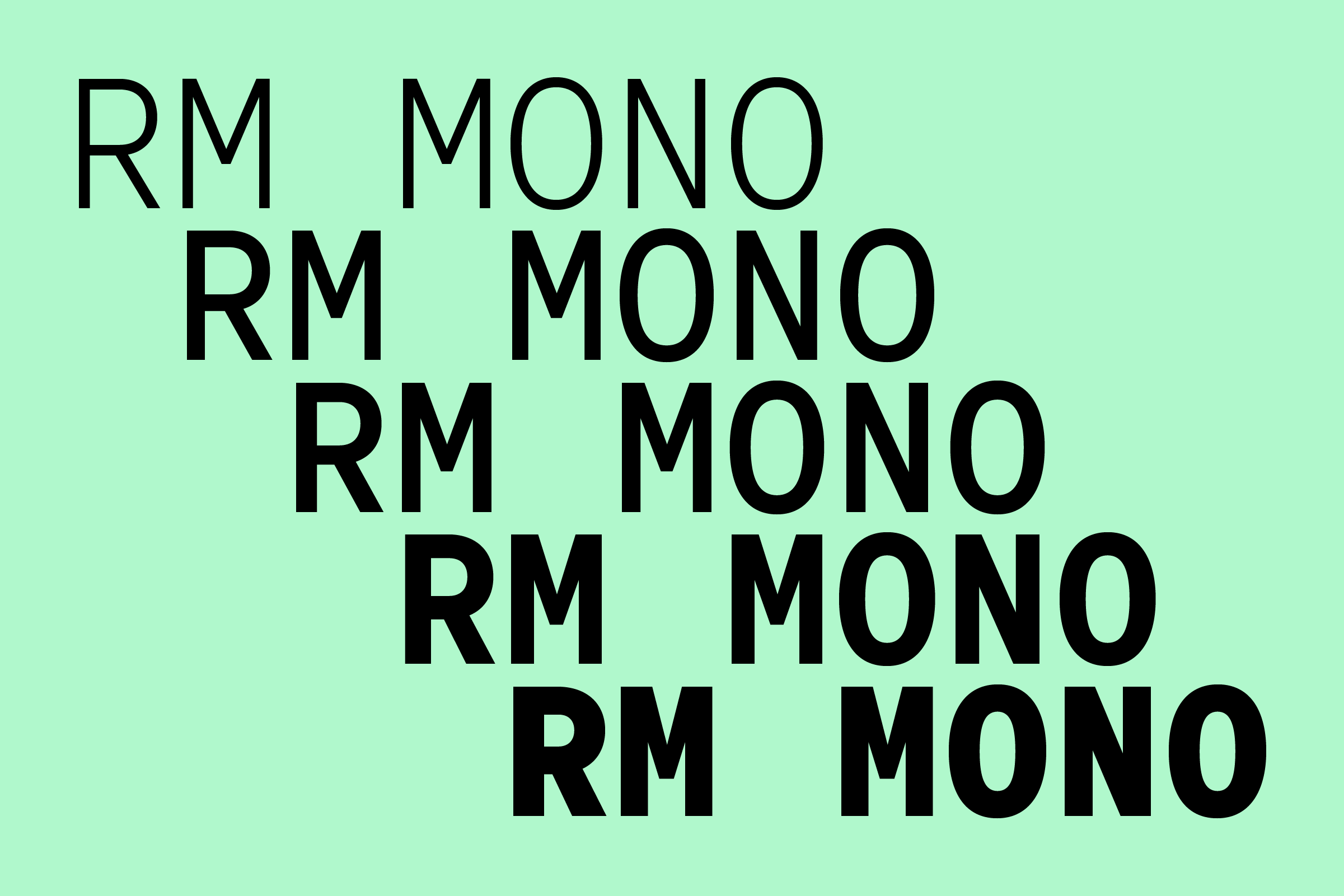 Schriftart RM Mono