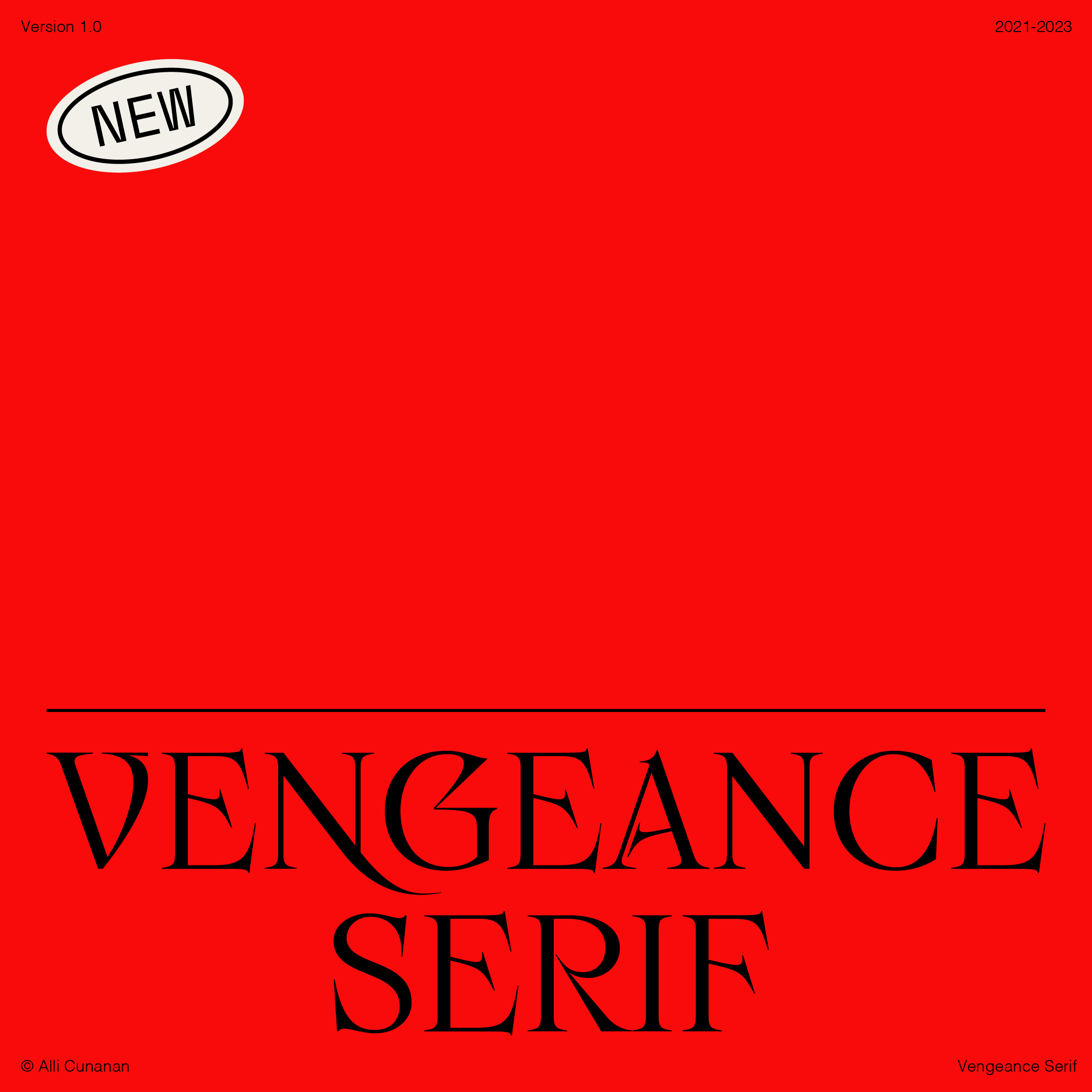 Schriftart Vengeance Serif
