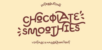 Schriftart Chocolate Smoothies