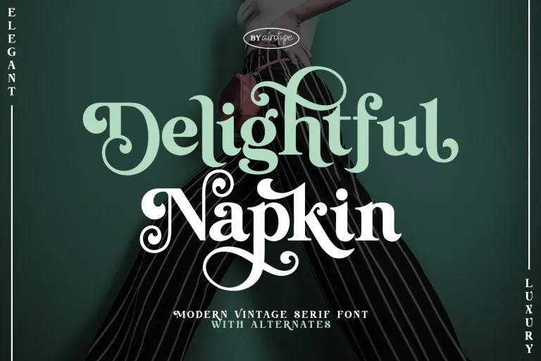 Schriftart Delightful Napkin