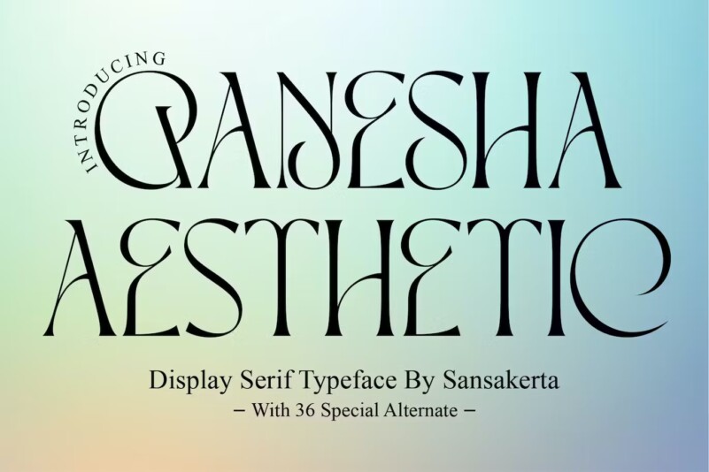 Schriftart Ganesha Aesthetic
