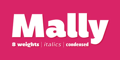 Schriftart Mally