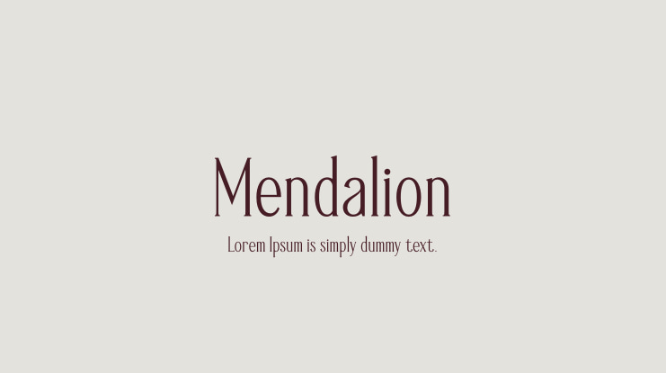 Schriftart Mendalion