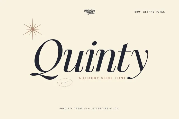 Schriftart Quinty