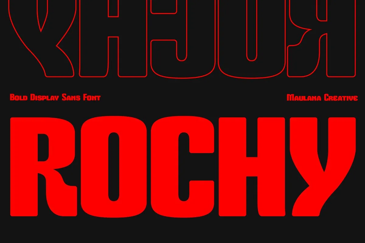 Schriftart Rochy