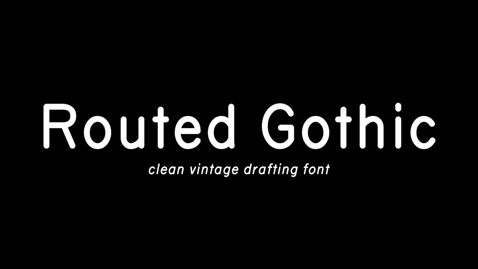 Schriftart Routed Gothic