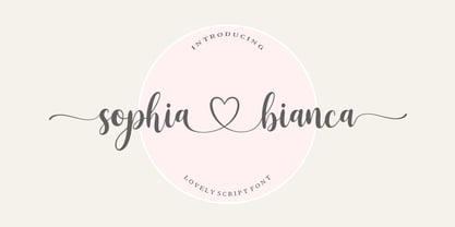 Schriftart Sophia Bianca