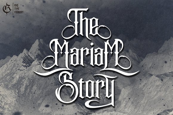 Schriftart The Mariam Story