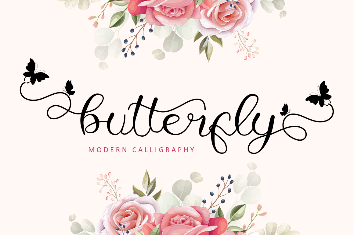 Schriftart Butterfly