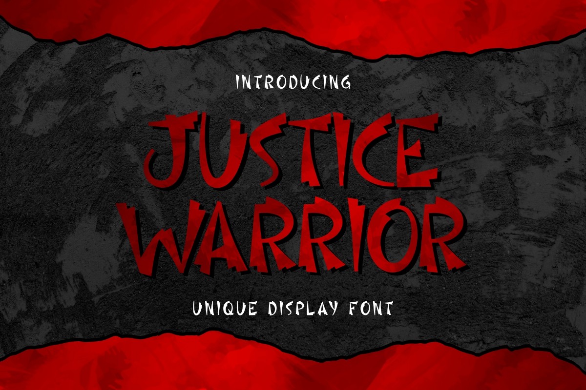 Schriftart Justice Warrior
