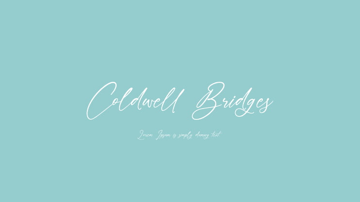 Schriftart Coldwell Bridges