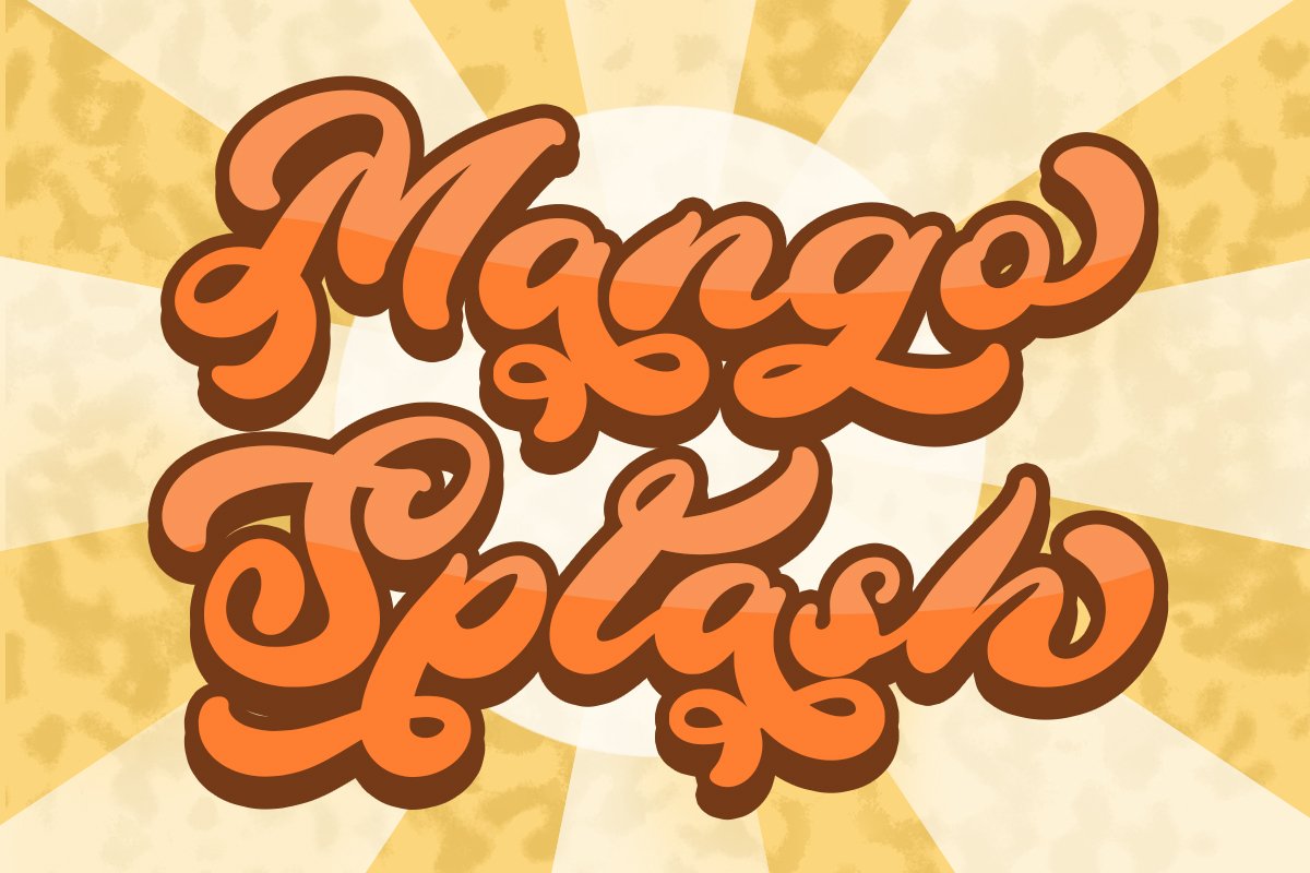 Schriftart Mango Splash